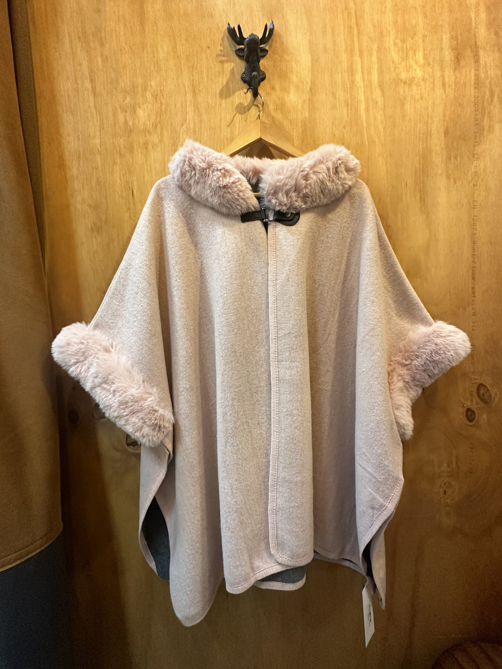 Fur Detail Poncho