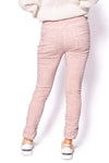 The Italian Closet: Chexa Stretch Sequin Pants - Dusty Pink