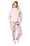 The Italian Closet: Chexa Stretch Sequin Pants - Dusty Pink