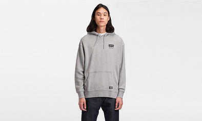 Levi Relax Graphic Hoodie - Mid Heather Grey