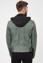 Gipsy Lamb Leather Jacket - Sayto (Dark Sage)