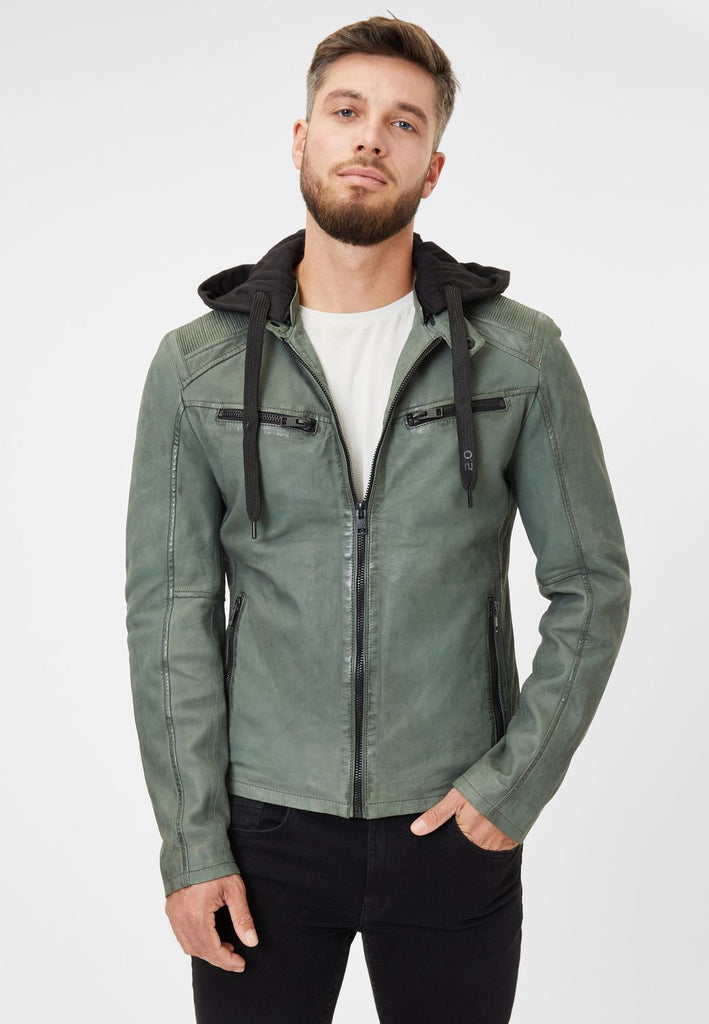 S&P SETA PELLE LAMB LEATHER HOODIE（Pelle Pelle Leather Outer 