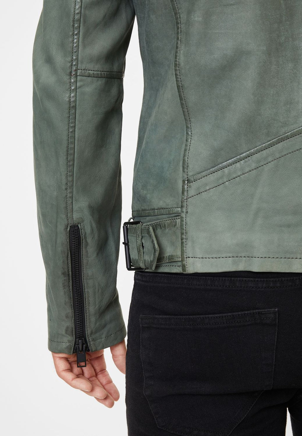 Gipsy Lamb Leather Jacket - Sayto (Dark Sage)