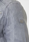 Gipsy Lamb Leather Jacket - Baxder (Dusty Blue)