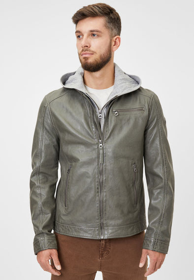 Gipsy Lamb Leather Jacket - Baxder (Dusty Green)