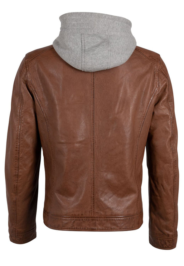 Gipsy Lamb Leather Jacket - Baxder (Whiskey)