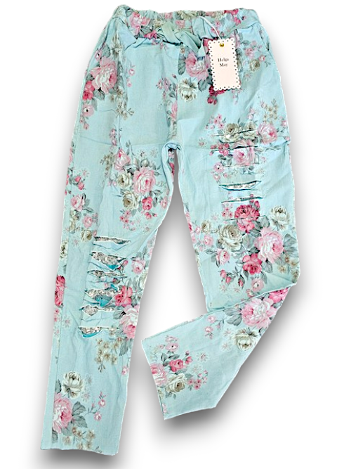 Helga May: High Tea Pants - Light Turquoise