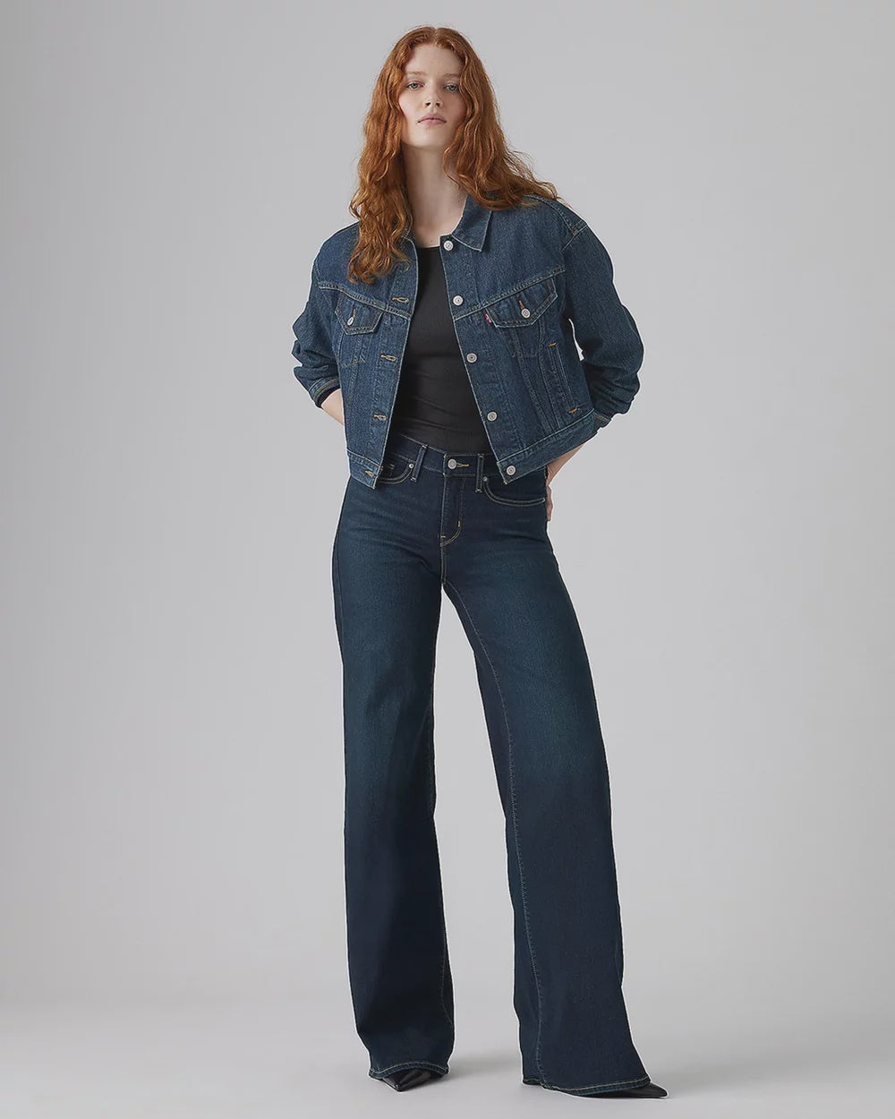Levi's® Women's 318 Shaping Wide Leg Jeans - 'Chances Are' Dark Navy