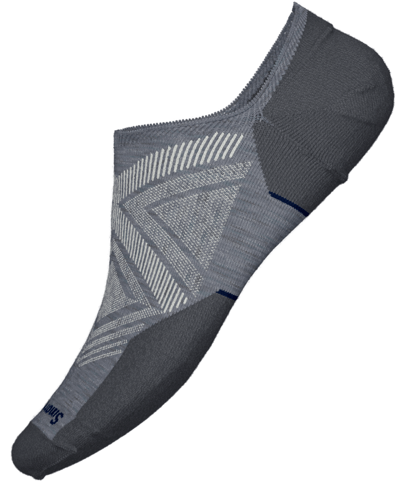 Smartwool Run Targeted Unisex No Show Sock - Medium Grey