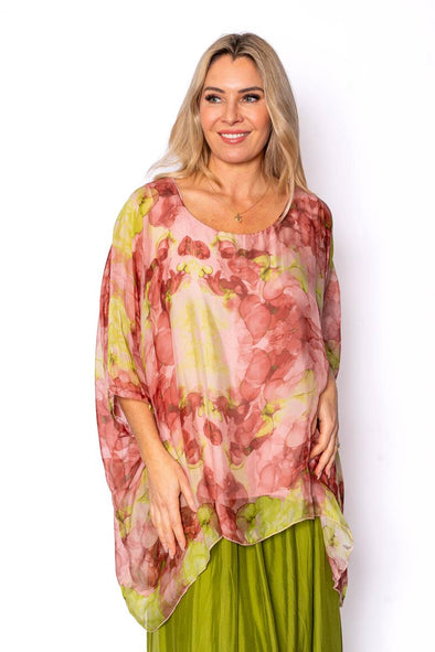 The Italian Closet: Brooke silk batwing - Light Pink