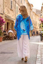 La Strada: Floaty Silk Top - Mediterranean Blues