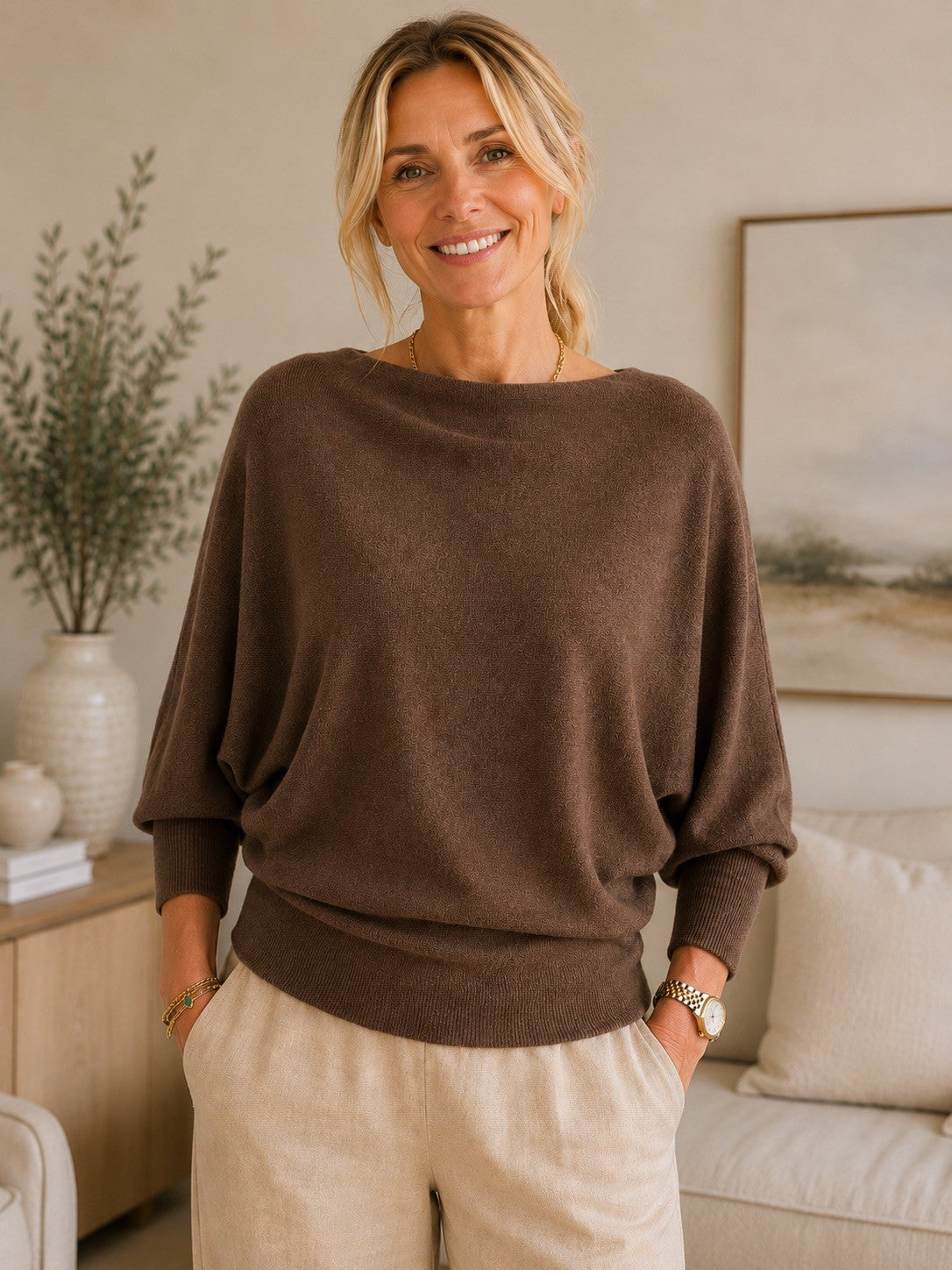 Ponchitta Graceful Italian Knit Top