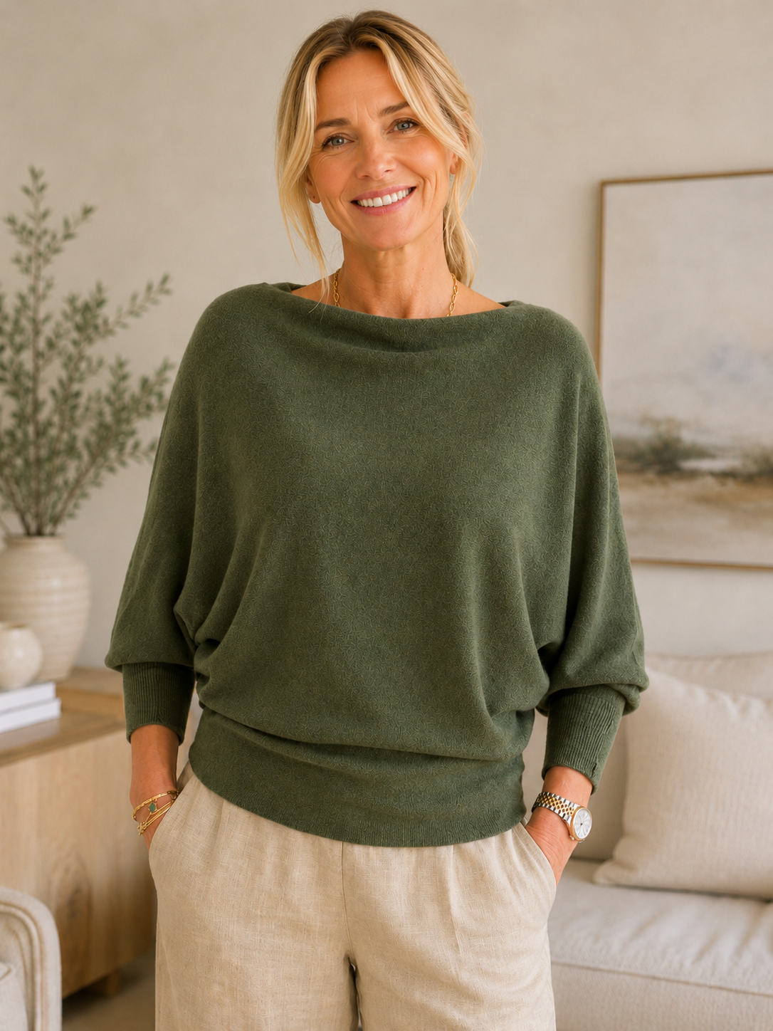 Ponchitta Graceful Italian Knit Top