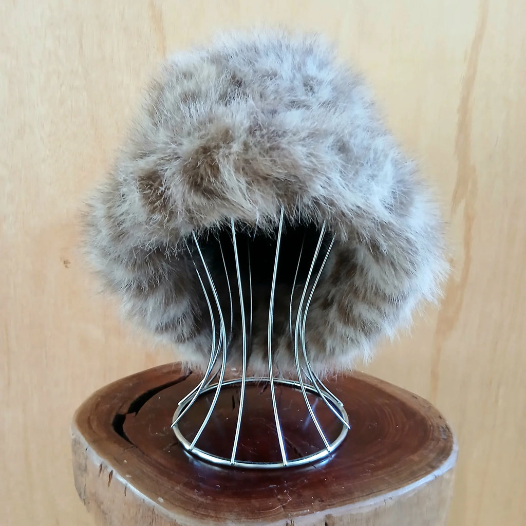 Vegan Fur Leopard Bucket Hat