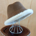 Suedette Shearling Style Bucket Hat