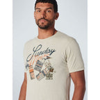 No Excess Crew Tee: Print Garment Dyed "Sunday Matches" - Kit