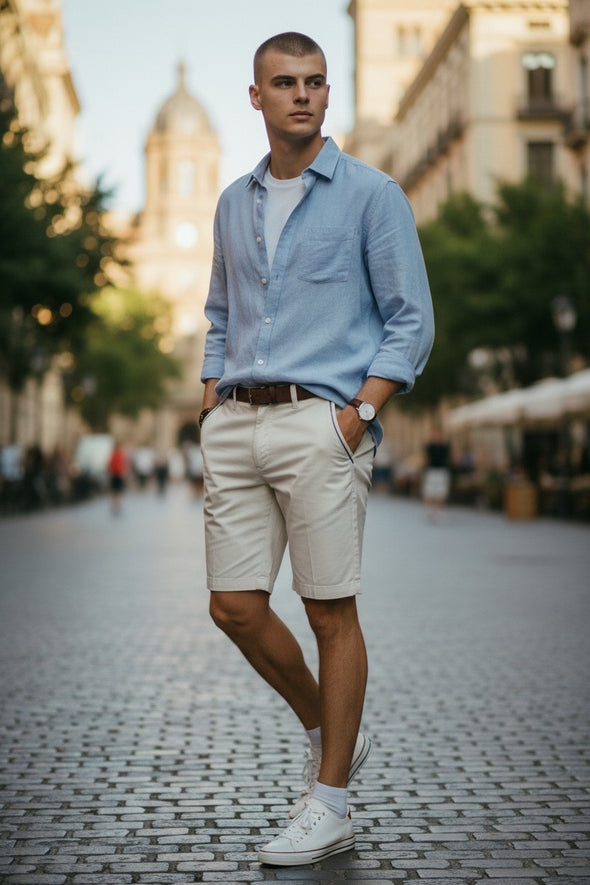 Men's Izona Stretch Chino Shorts - White