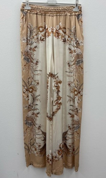 Zampa Satin Trousers in Cream