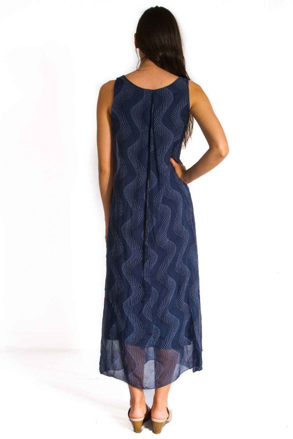 The Italian Closet Xena Patterned Silk Maxi Dress