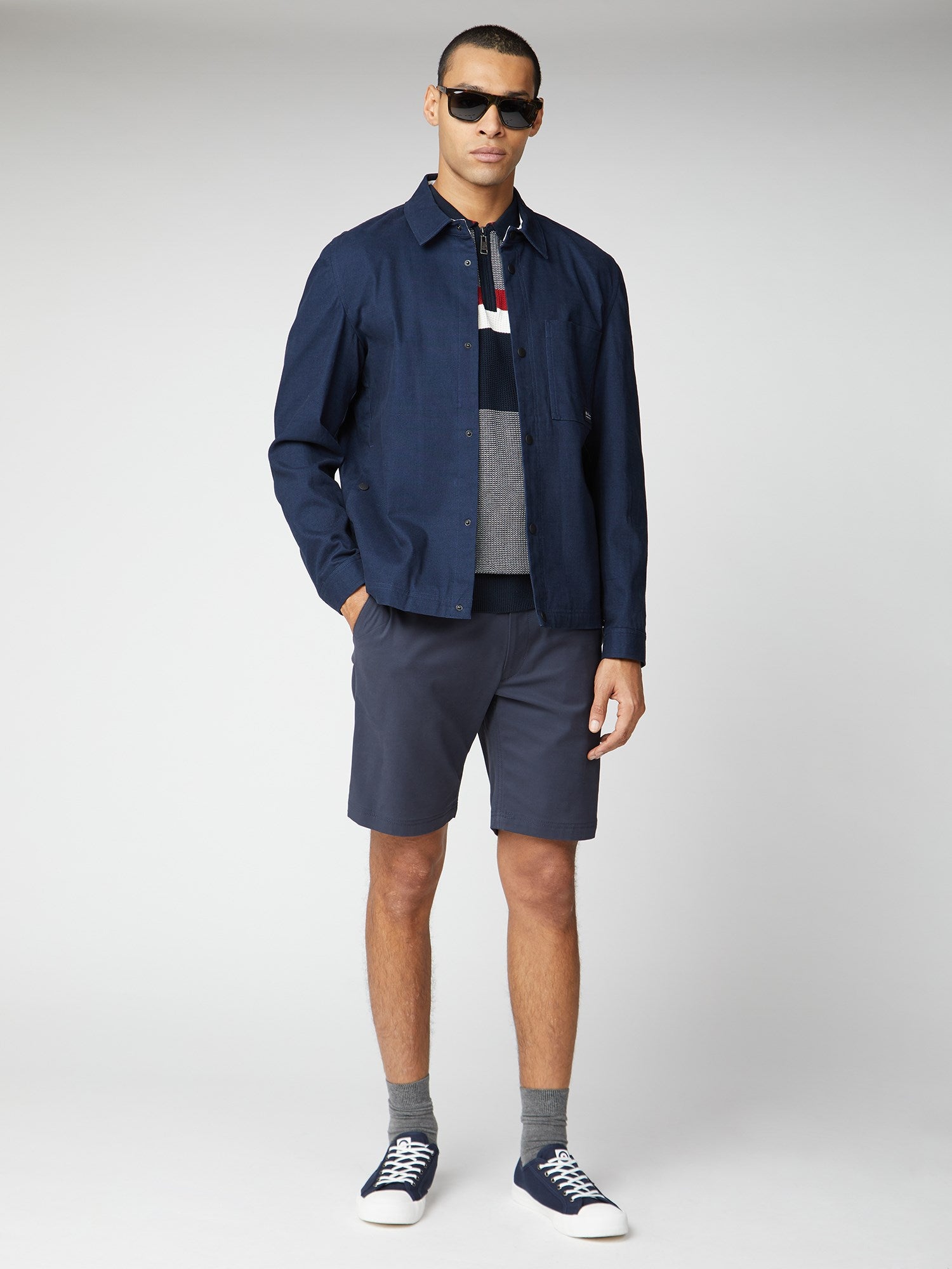 Ben Sherman Slim Stretch Chino Shorts - Dark Navy