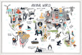 Around the World Animal Canvas Print