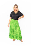 The Italian Closet: Amber Maxi Skirt - Lime Green