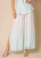 Nura Silk Pants in Aqua  Mist