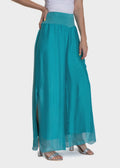 New Gia Silk Pant - Tiffany