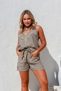 Azalia Mocha Linen Shorts