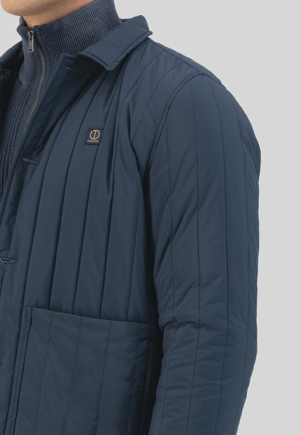 Dstrezzed Quilted Jacket: Dark Navy