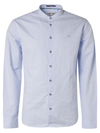 No Excess Long Sleeve Shirt: Granddad Linen - Arctic Blue