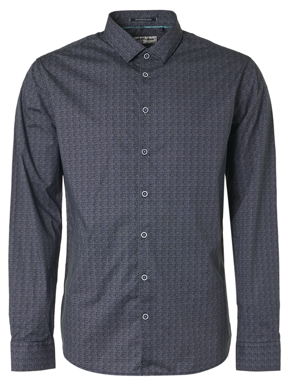 No Excess Long Sleeve Shirt:  Hounds Tooth Mesh - Night