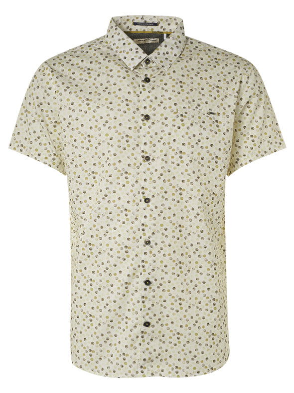No Excess Short Sleeve Shirt: Abstract Circles - Lime