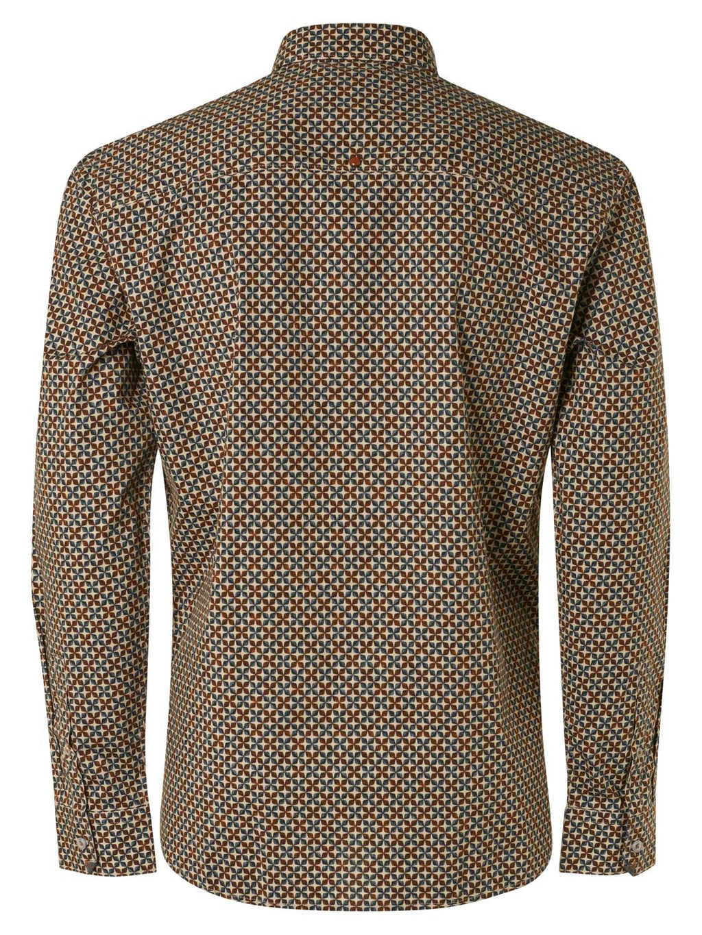 No Excess Long Sleeve Shirt: Geo Stars - Camel