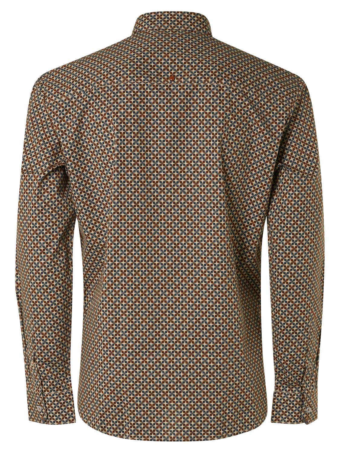No Excess Long Sleeve Shirt: Geo Stars - Camel