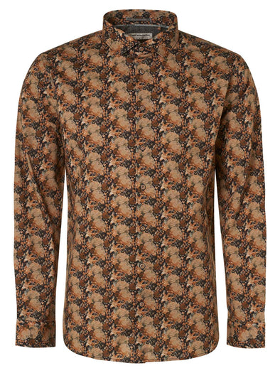 No Excess Long Sleeve Shirt: Floral Alignment - Ginger