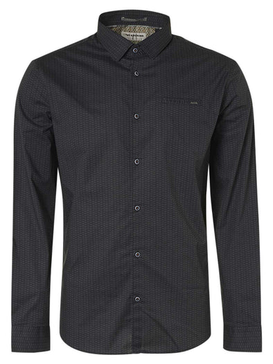 No Excess Long Sleeve Shirt: Geo Square - Black