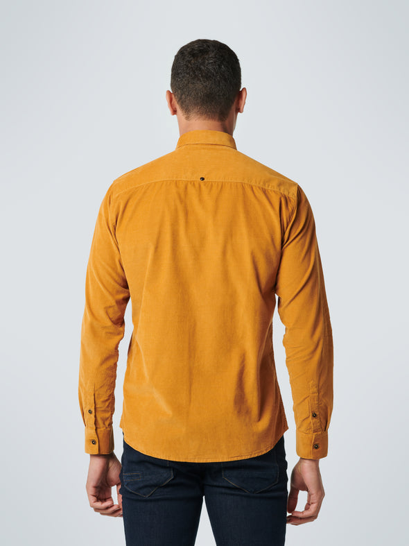 No Excess Long Sleeve Shirt: Fine Corduroy - Ginger