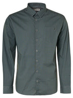 No Excess Long Sleeve Shirt: Geo Weave - Smoke