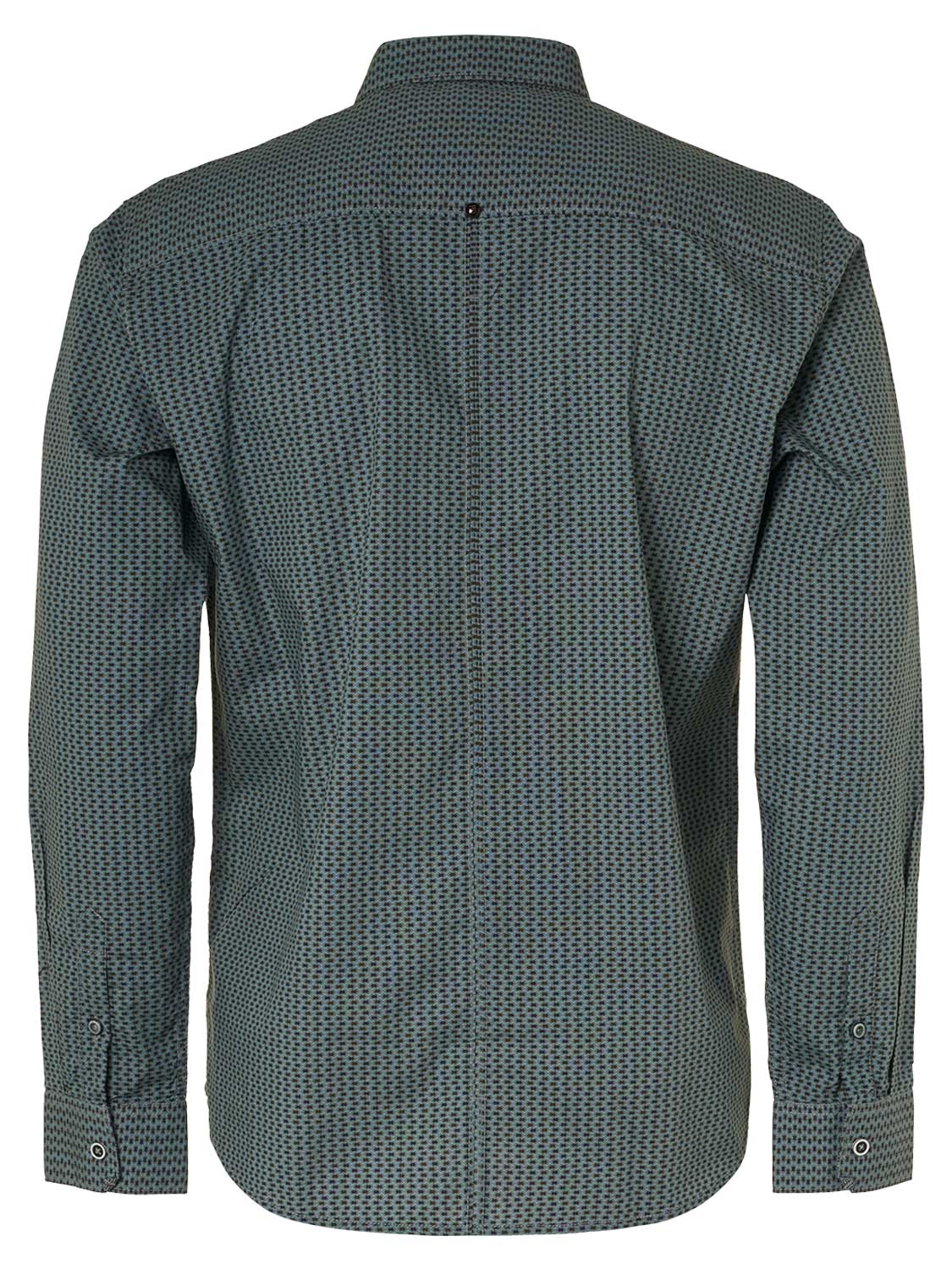 No Excess Long Sleeve Shirt: Geo Weave - Smoke
