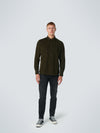 No Excess Long Sleeve Shirt: Checked Corduroy - Moss