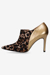 Hey Monday Helena Leopard & Gold Ankle Heel