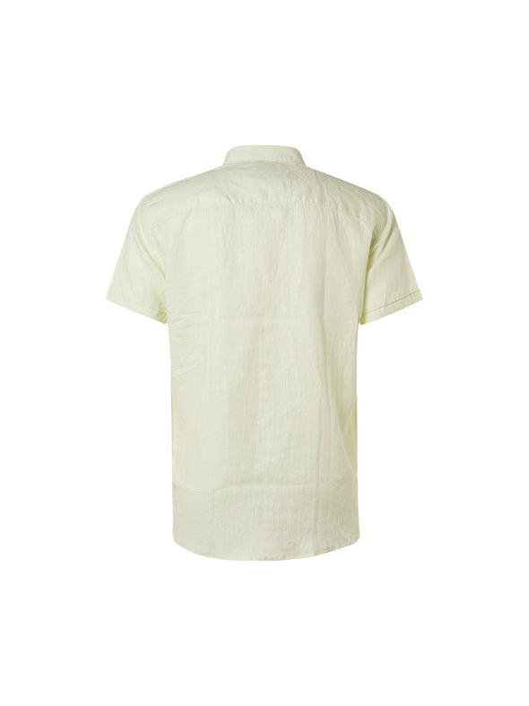 No Excess Short Sleeve Shirt: Solid Linen - Mint