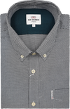 Ben Sherman Puppy Tooth Long Sleeve Shirt - Anthracite