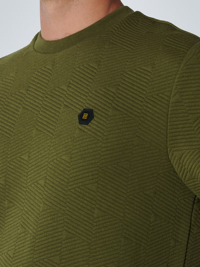 No Excess Ribbed Crew Sweater - Sage Green