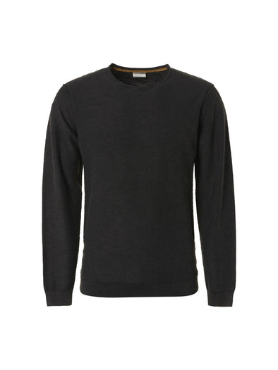 No Excess Slub Sweatshirt 100% Cotton - Black