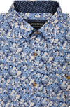 Lifestyle Cotton Short Sleeve Shirt - Blue Floral