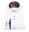 Guide London Long Sleeve Shirt - White & Peacock Detailing