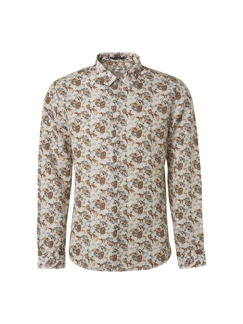 No Excess Long Sleeve Shirt: Forest Floor - Offwhite