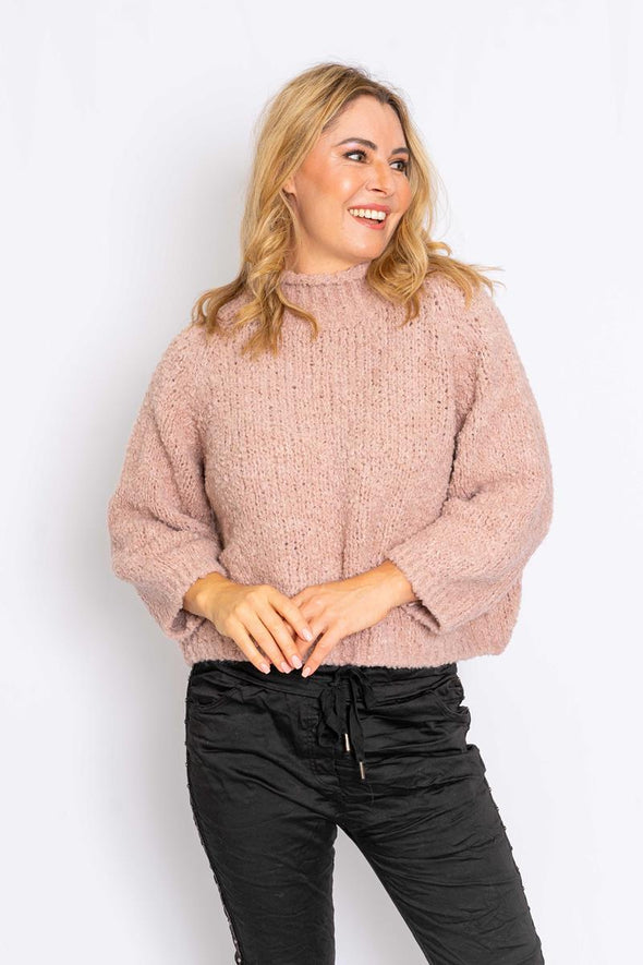 The Italian Closet: Calabria Sweater - Dusty Pink